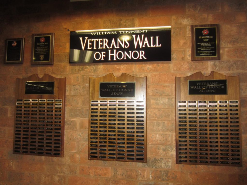 Veterans Wall of Honor 2022 Deadline William Tennent Alumni Association